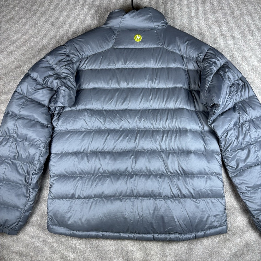 Marmot 800 Fill Down Puffer Jacket Mens Large Gray Full Zip Goose Down Coat - Picture 8 of 14